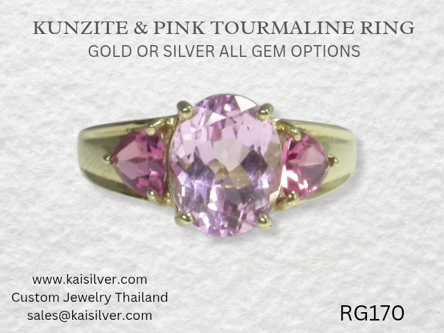 kunziite tourmaline ring