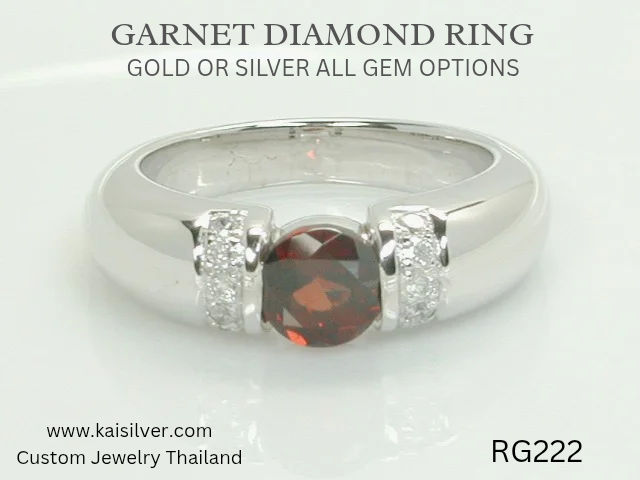 gemstone and diamond ring