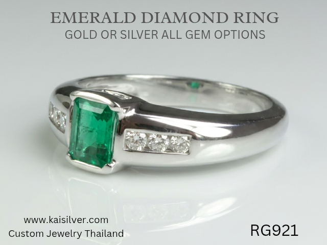 custom made emerald ring