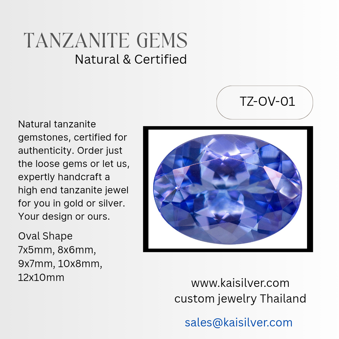 tanzanite gem certified oval 