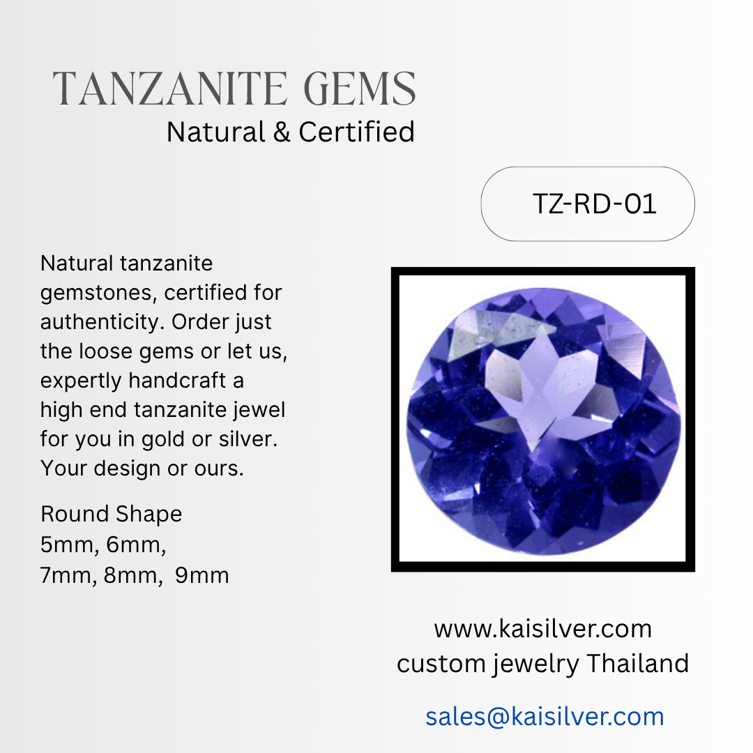 round tanzanite gemstone
